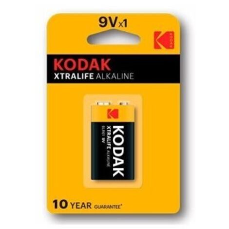 PILAS LR61 KODAK ALCALINA XTRALIFE 9V 1 UNIDAD (ecotasas incluidas)
