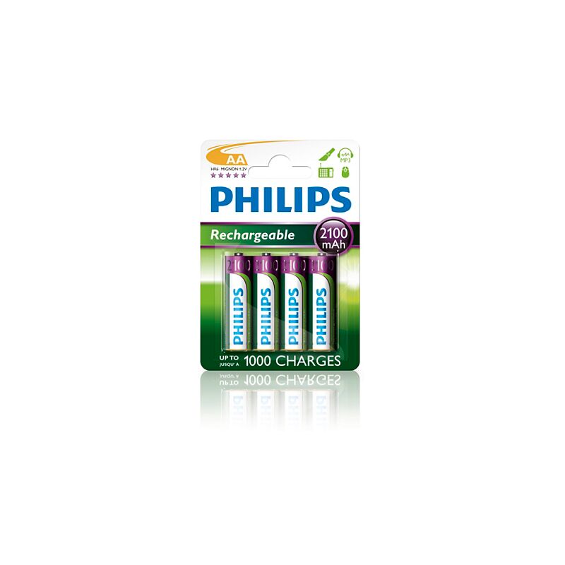 

Pilas recargable r-6 2100mah pack 4 - Philips