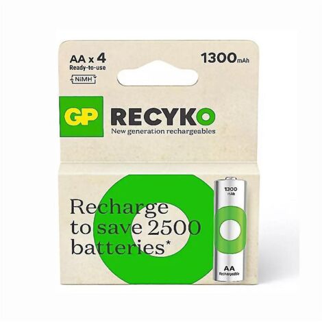 PILAS RECARGABLES RECYKO R06 1300MH BLISTER 4