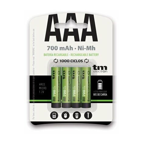 Pilas Recargables TM Electron R03 Ni-Mh