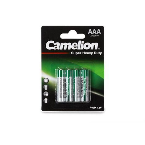 Pilas Super Heavy Duty de Camelion R03 / Micro / AAA / 4 unidades verde