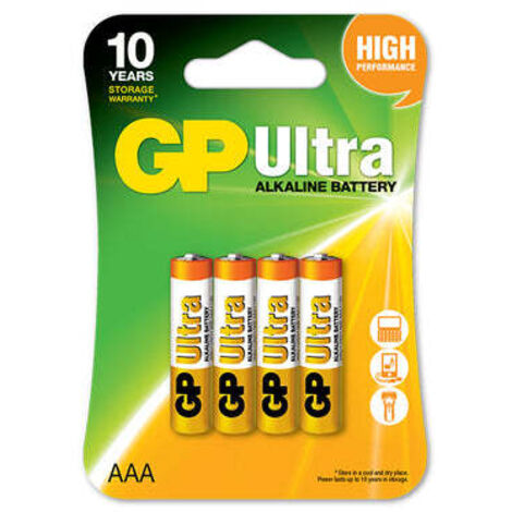 PILAS ULTRA ALCALINAS AAA LR3 1,5 V (4 UDS.) - GP24AU-U4