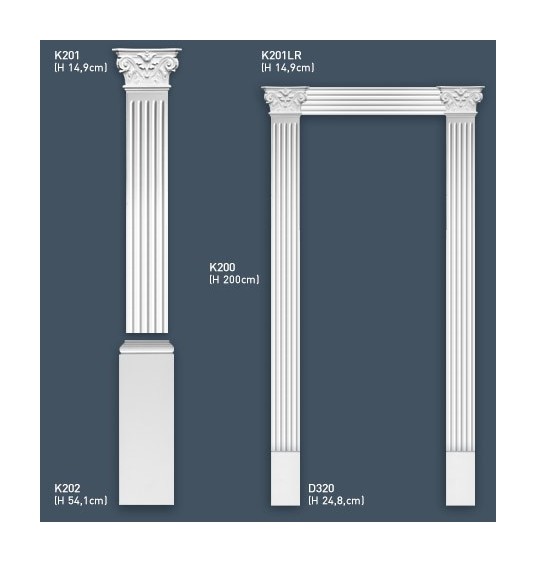 Pilastra Capitel Conjunto Elemento decorativo de estuco Orac Decor K201LR LUXXUS