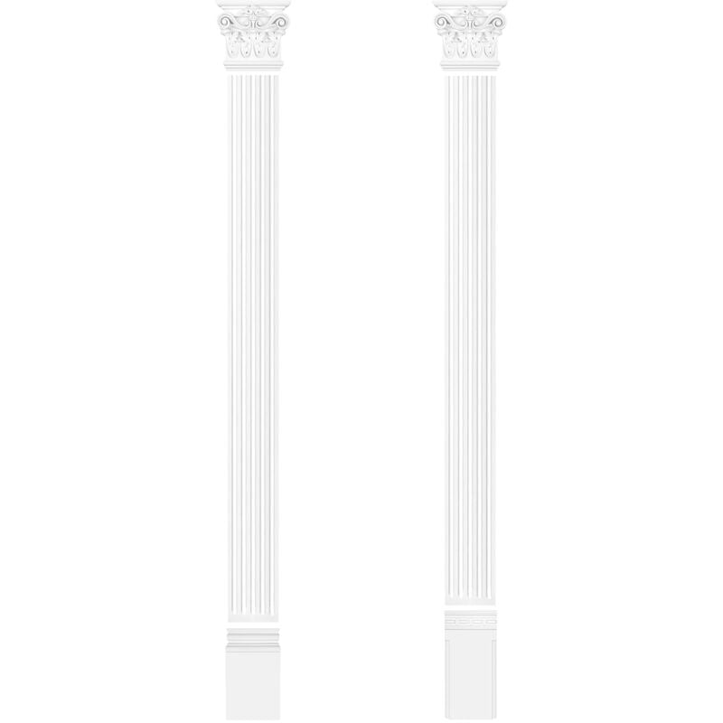 Pilastre 130x15mm relief mural décor stucco en pu Parfait D1501: Shank