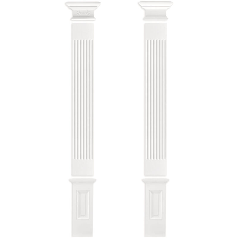 Pilastre 197x20mm Relief mural décor stucco en pu Grand Décor PL275: Ensemble complet 2