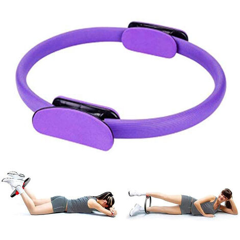 Pilates Ring - Hervorragender bruchsicherer Magic Fitness Circle zum Straffen von Oberschenkeln, Bauchmuskeln und Beinen, lila