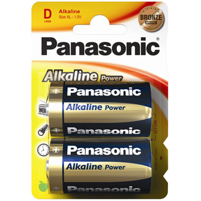 2 Piles d LR20 Alkaline Power