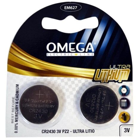 PILE A BOTTONE CR2430 LITIO  PZ 2