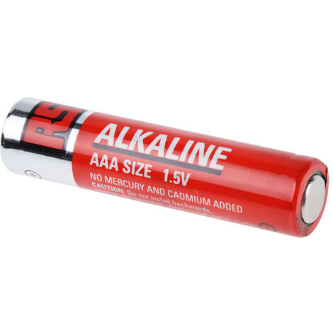 Pile AAA RS PRO Alcaline 1.5V ( Prix pour Paquet de 100 )