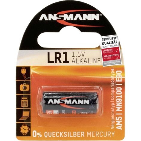 Pile alcaline 1,5 V LR1.