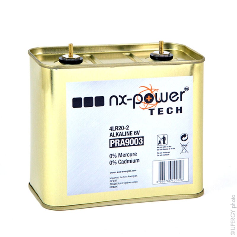 NX - Pile alcaline 4LR20-2 Power Tech Métal 6V 24Ah