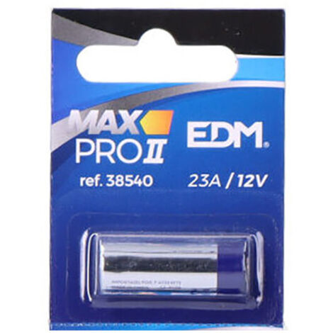 Pile alcaline EDM max-pro 23a 12v télécommande ø10,3x28,5mm