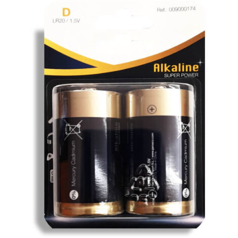 Pile alcaline GSC evolution LR20 (D), blister 2 unités