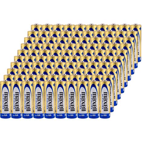 Pile alcaline MAXELL AA LR6 100 pièces (10x10 pièces)