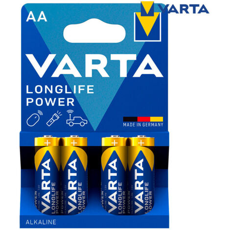 Pile alcaline Varta longue durée aa - lr06 2 bandes 10 blisters 4 unités ø14,5x50,5mm prix par blister