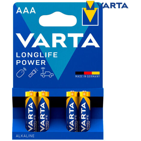 Pile alcaline Varta longue durée aaa - lr03 2 bandes 10 blisters 4 unités ø10,5x44,5mm prix par blister
