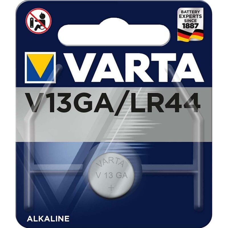 Pile bouton au Bouton Lithium LR44 1.5 v 1-Blister - Varta