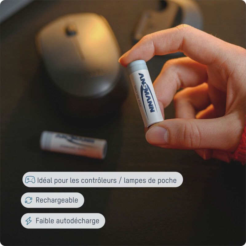 Piles rechargeables Micro aaa 550 mAh (lot de 8) - Ansmann Piles rechargeables Micro aaa 550 mAh (lot de 8) - Ansmann