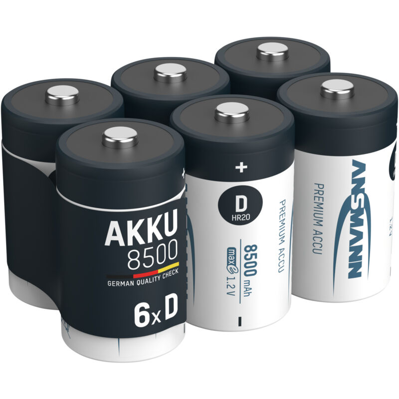 Ansmann - Piles rechargeables Mono d 8500 mAh 1,2 v (lot de 6)