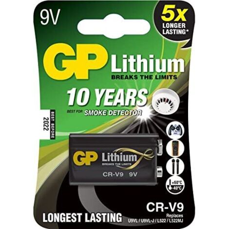 Pile au lithium gp 9v paquet de 1