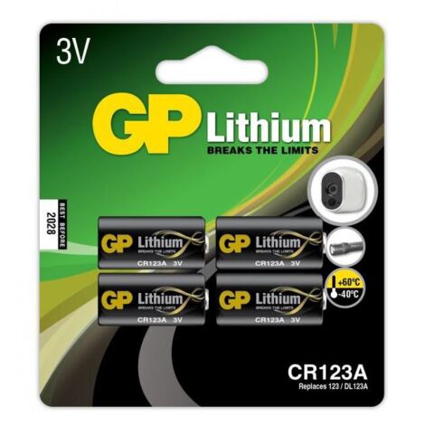 Pile au lithium GP Batteries CR123A, 102033
