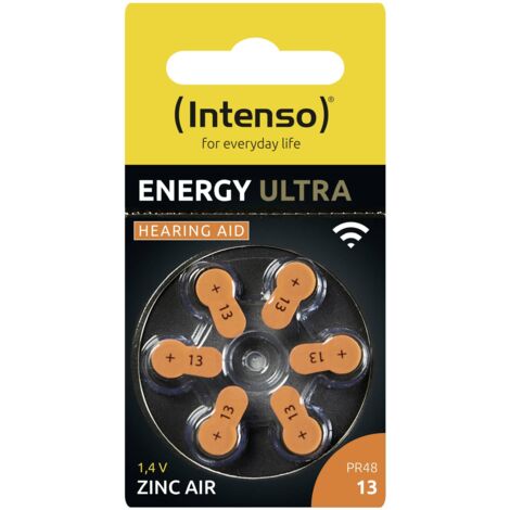 Pile auditive INTENSO Energy Ultra A 13, 6 pièces, orange