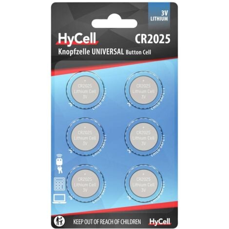 Pile bouton CR 2025 lithium HyCell 140 mAh 3 V 2 pc(s) Y731461