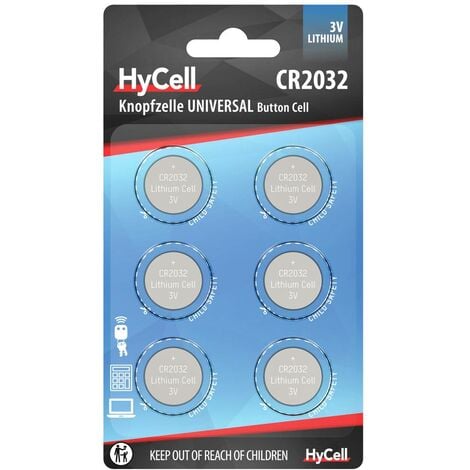 Pile bouton CR 2032 lithium HyCell 200 mAh 3 V 6 pc(s)