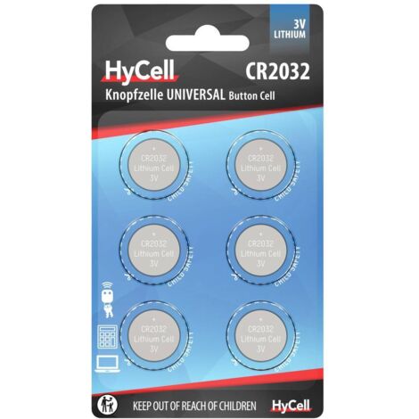 Pile bouton CR 2032 lithium HyCell 200 mAh 3 V 6 pc(s) S193761