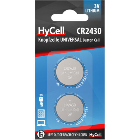 Pile bouton CR 2430 lithium HyCell 300 mAh 3 V 2 pc(s) Y731671
