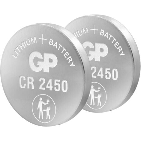 Pile Bouton au Lithium CR2450 3V // Blister 2x Batterie 3 volts