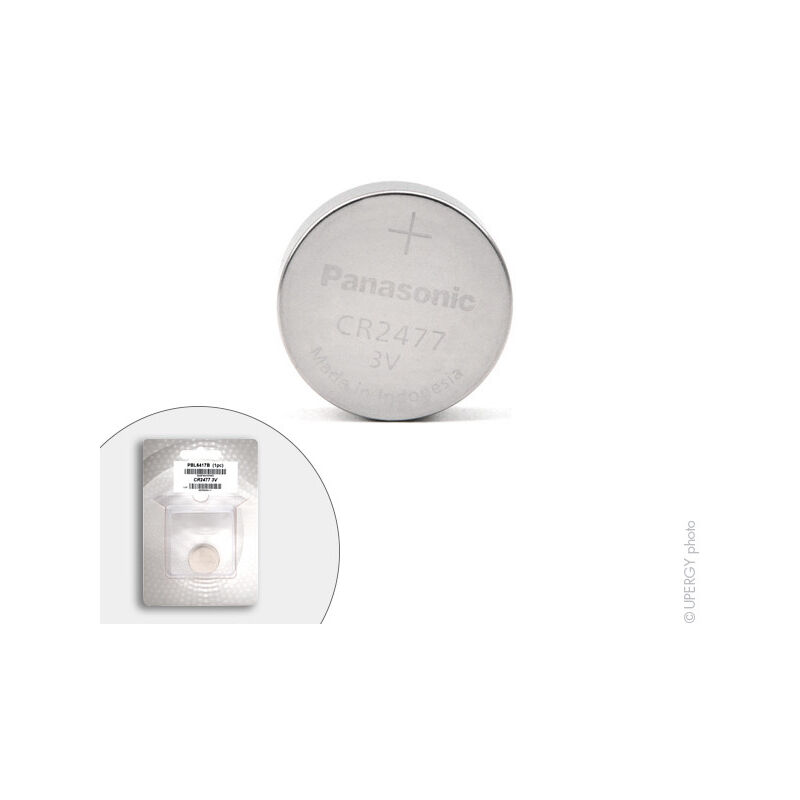 Panasonic - Pile bouton lithium blister CR2477/BN PANASONIC 3V 1Ah Panasonic - Pile bouton lithium blister CR2477/BN PANASONIC 3V 1Ah