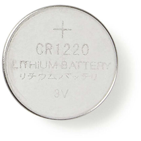Pile bouton lithium cr1220 3 v dc 5 blister argent