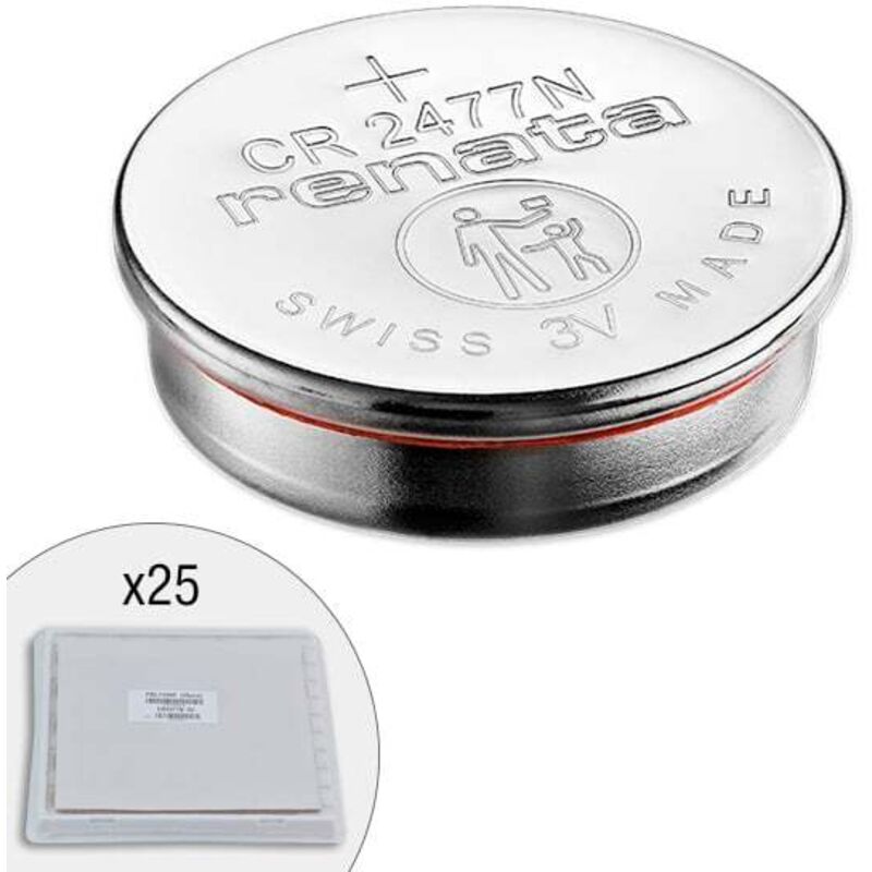 Swatch Group - Pile bouton lithium CR2477N 3V 950mAh - Renata