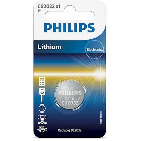 Pile bouton philips cr2032/ 3v