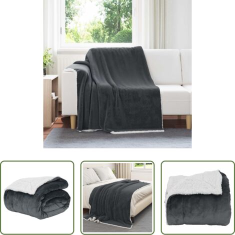 Pile -  Coperta Grigio scuro 150 x 200 cm Panno