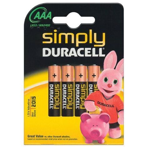 Pile Duracell Simply Mod.Ministilo 1.5 Volt Blister 4pz Conf. 10 Bl.  Mn2400