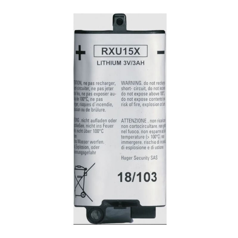 Pile Lithium 3v 3Ah Daitem RXU15X pour détecteur de mouvement