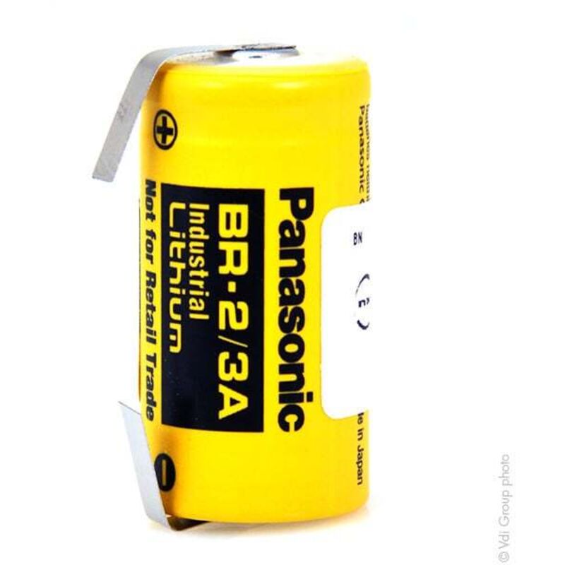 Pile lithium BR2/3A 3V 1.2Ah T2 - Panasonic Pile lithium BR2/3A 3V 1.2Ah T2 - Panasonic