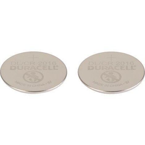 Pile lithium Duracell DL2016 3V pour montres Blister 2 pièces 302603200