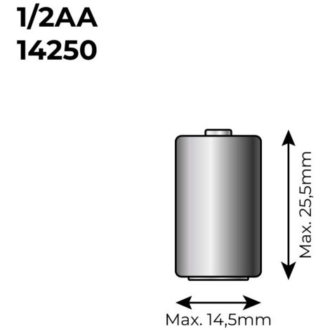 Pile Lithium Lpt2 150 1/2 3,6v (MOD. 14250) 1200ma  Ø14,5x25,5mm