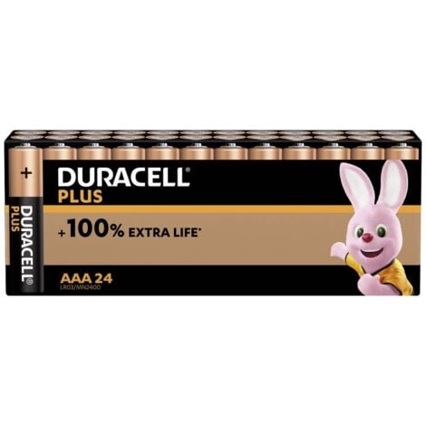 Pile LR3 (AAA) alcaline(s) Duracell Plus Power 1.5 V 24 pc(s)