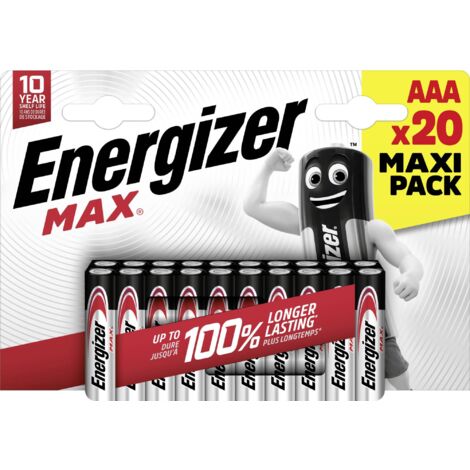 Pile LR3 (AAA) alcaline(s) Energizer Max 1.5 V 20 pc(s) S425592