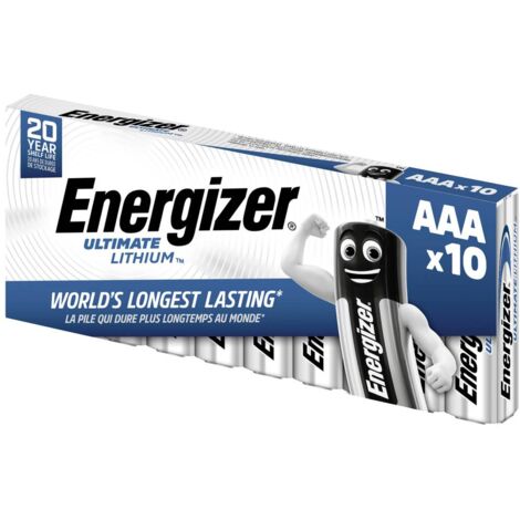 Pile LR3 (AAA) lithium Energizer Ultimate FR03 1250 mAh 1.5 V 10 pc(s)