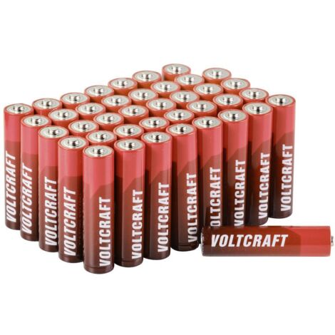 Pile LR3 (AAA) VOLTCRAFT Industrial LR03 alcaline(s) 1300 mAh 1.5 V 40 pc(s) Y444022