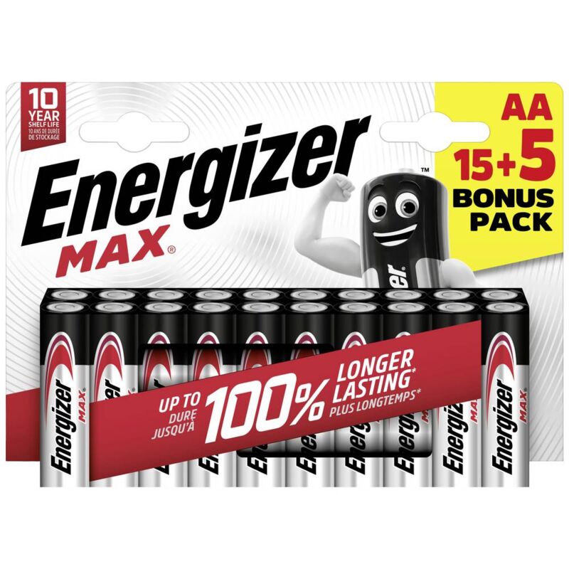 Energizer - Pile LR6 (aa) alcaline(s) E303329900 Max 1.5 v 20 pc(s)