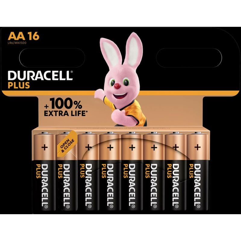 Plus-AA CP16 Pile LR6 (aa) alcaline(s) 1.5 v 16 pc(s) Y071262 - Duracell