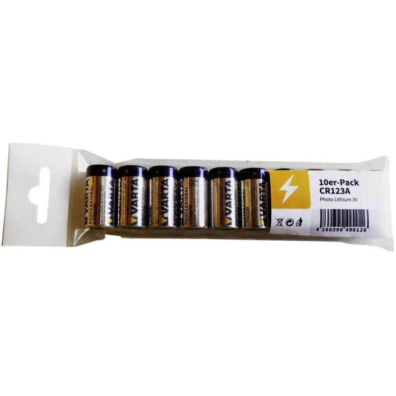 Pile photo CR-123A lithium Varta CR-123A 1430 mAh 3 v 10 pc(s)