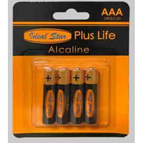 PILE 'PLUS LIFE' MINISTILO IDEAL STAR Blister 4 pezzi - IDEAL STAR