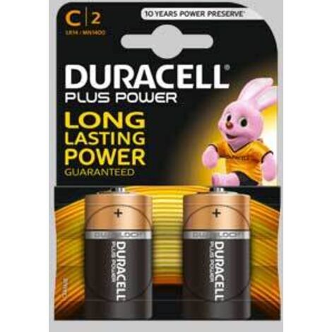 PILE 'PLUS POWER' 1/2 TORCIA Blister 2 Pezzi - 10 pezzi- DURACELL